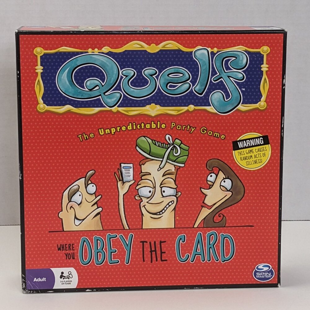 Quelf Board Game The Unpredictable Party Game Spin Master 2006 Complete